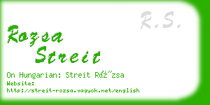 rozsa streit business card